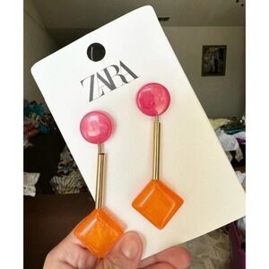 Zara solid color resin earrings 4548/054